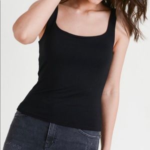 Wasabi + mint square neck tank top